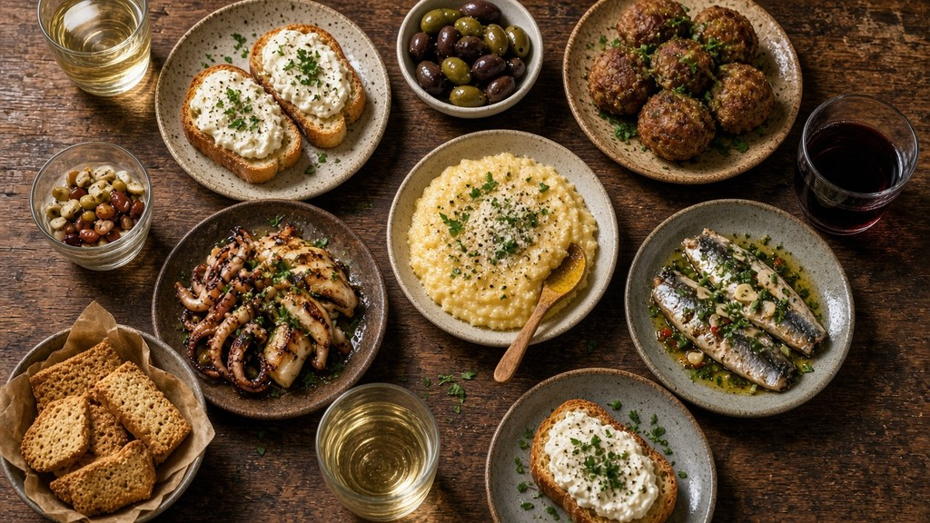 Venedik mutfağından geleneksel cicchetti çeşitleri