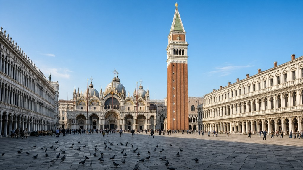 Venedik San Marco Meydanı ve San Marco Bazilikası