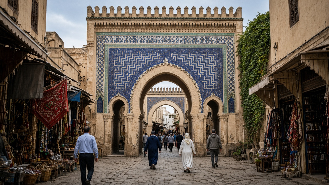 Fes'te Bab Bou Jeloud kapısı